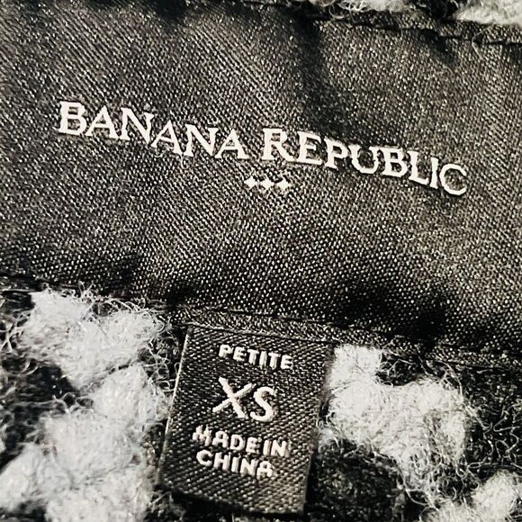 Banana Republic Gray & Black Spotted Wool Blend Chunk Button Jacket Size XSP - Picture 7 of 9